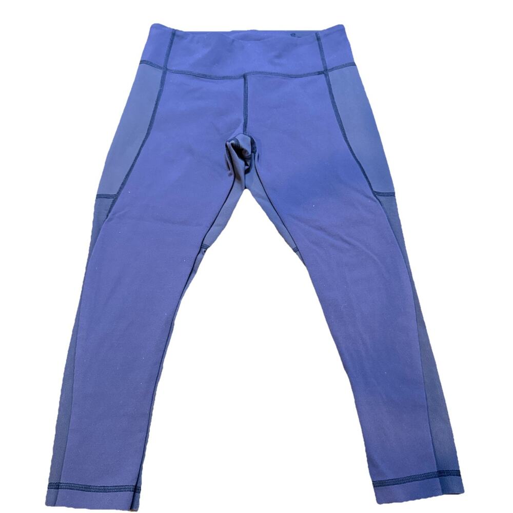 lululemon leggings Women Size 6 Purple/Blue Great Condition 9” Rise 20”inseam